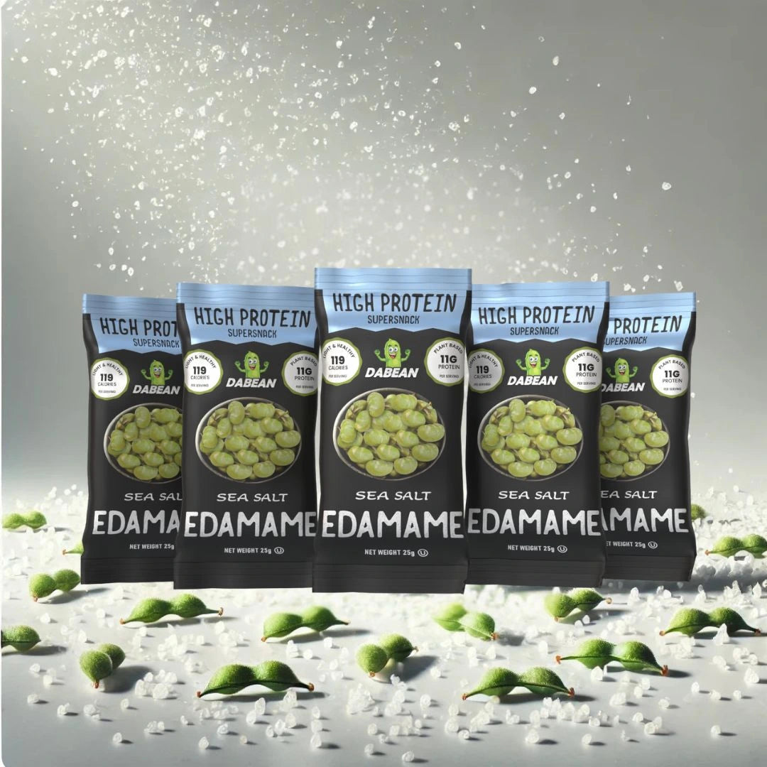 DABEAN pražené edamame s morskou soľou – snack na rušné dni a krátke prestávky