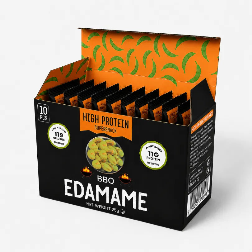 DABEAN pečené edamame BBQ – krabica s 10 balíčkami