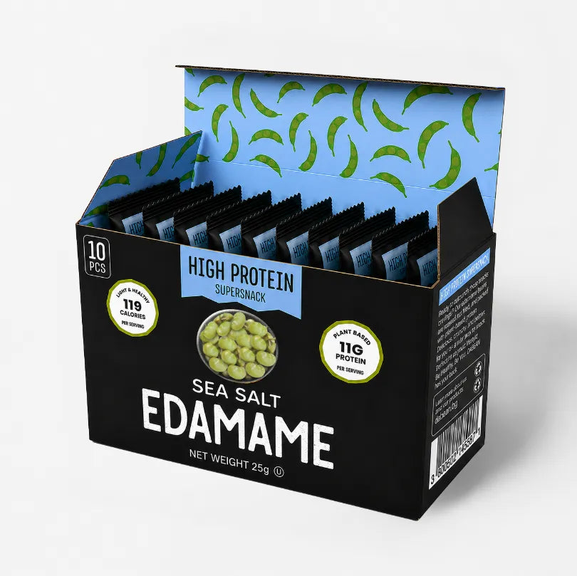 DABEAN pečené edamame s morskou soľou – krabica s 10 balíčkami
